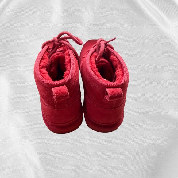 🔥 Red UGG Neumel Ankle Boots Men's 9/Women's 10.5 Like New! Sherpa Cozy - Picture 10 of 17